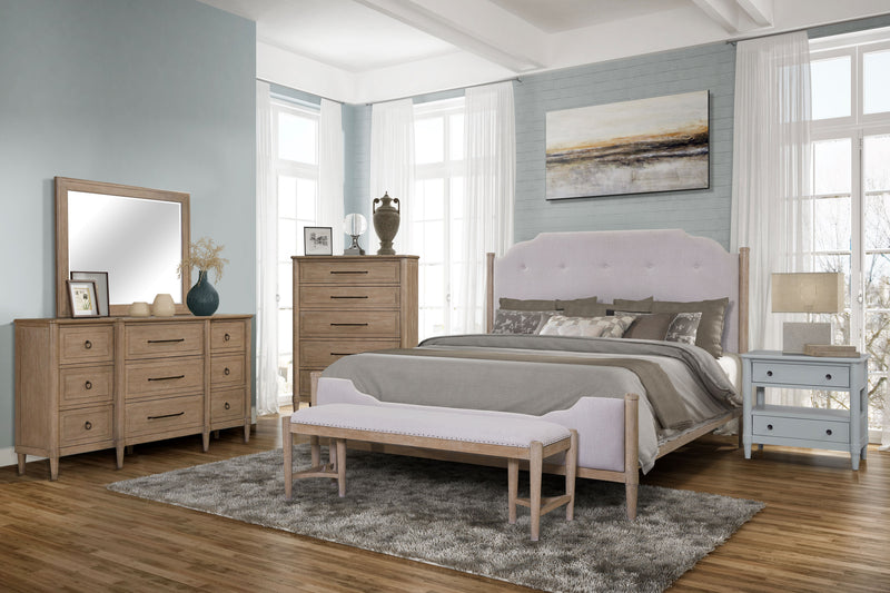 Open Nightstand With 2 Drawers