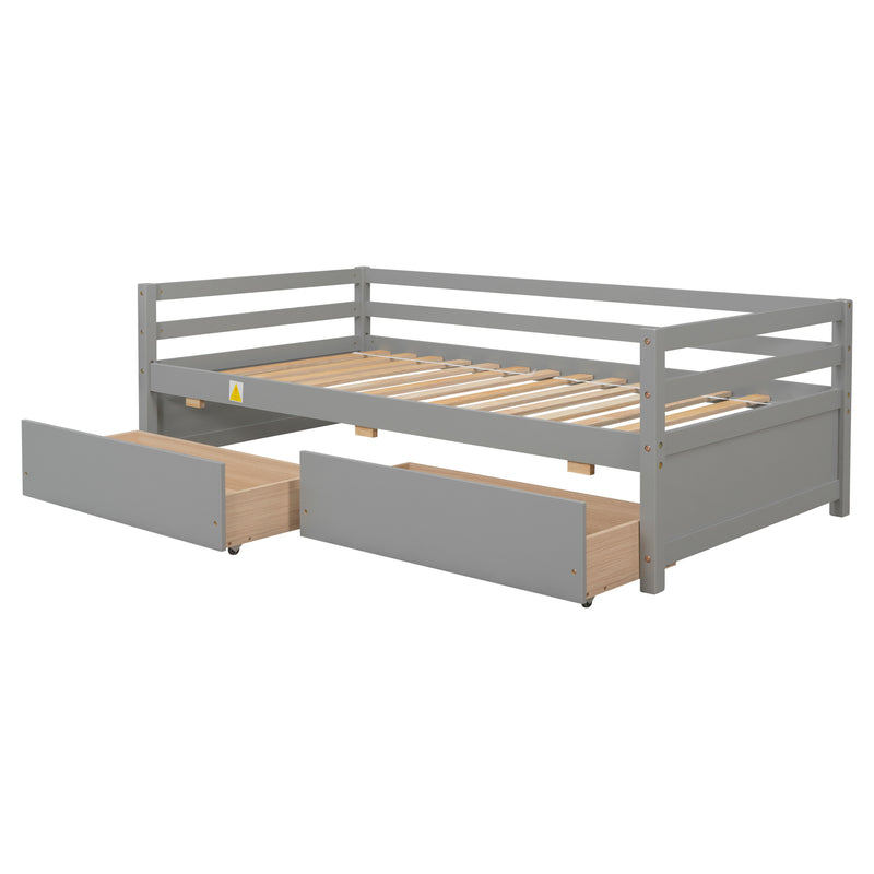 Daybed with two Storage Drawers ,Grey(Old SKU:W50450914)