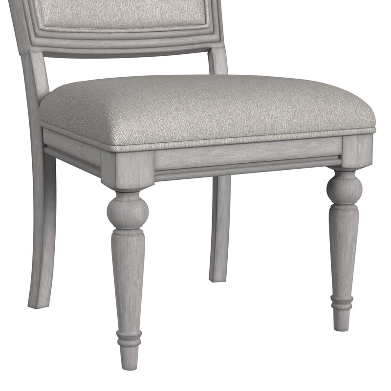 Glenmore - Dining Side Chair With Fabric (Set of 2) - Aged Gray