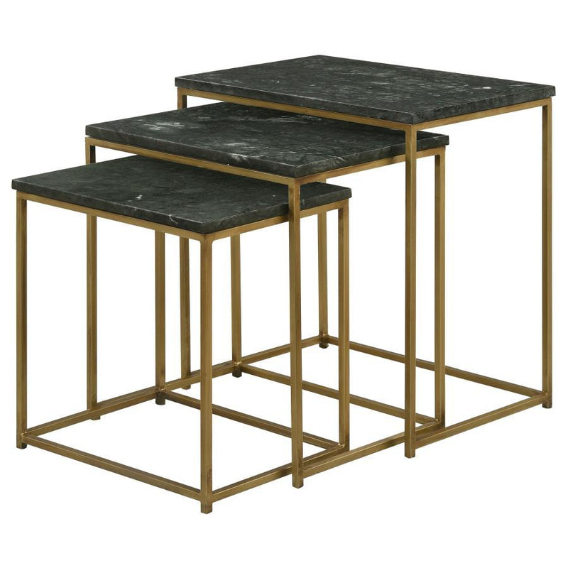 Medora - Marble Top Nesting Table Set