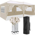 10'X20' Folding Canopy With 6 Removable Sidewalls Outdoor Event Shelter UPF 50+ Gazebo Portable Tents For Parties Beach Camping Wedding Ez Pop Up Canopy