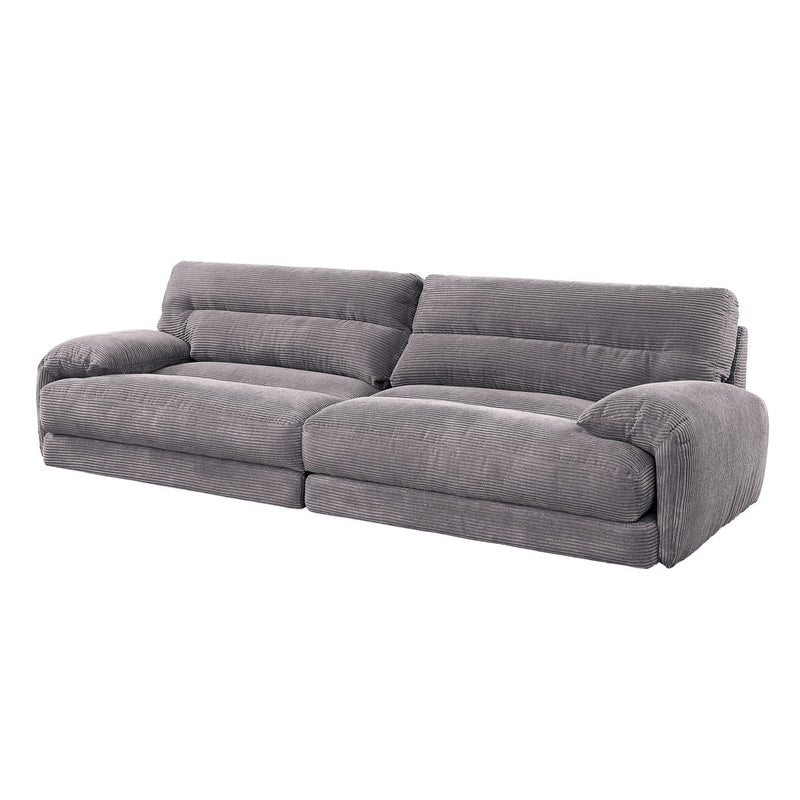 Cadenza - Corduroy Loveseat - Gray