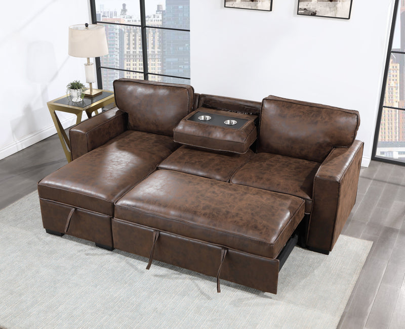 Territory - Reversible Pull Out Sofa Bed - Coffee