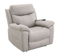 Chriki - Polished Microfiber Power Motion Recliner With Lift Heating Massage Chair