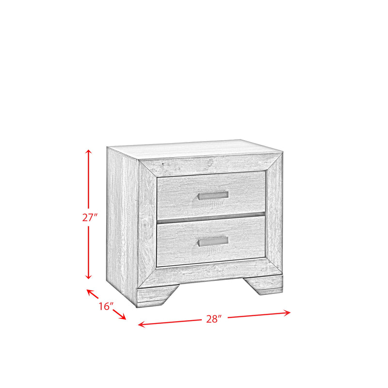 Nathan - Nightstand - Gray Oak Finish