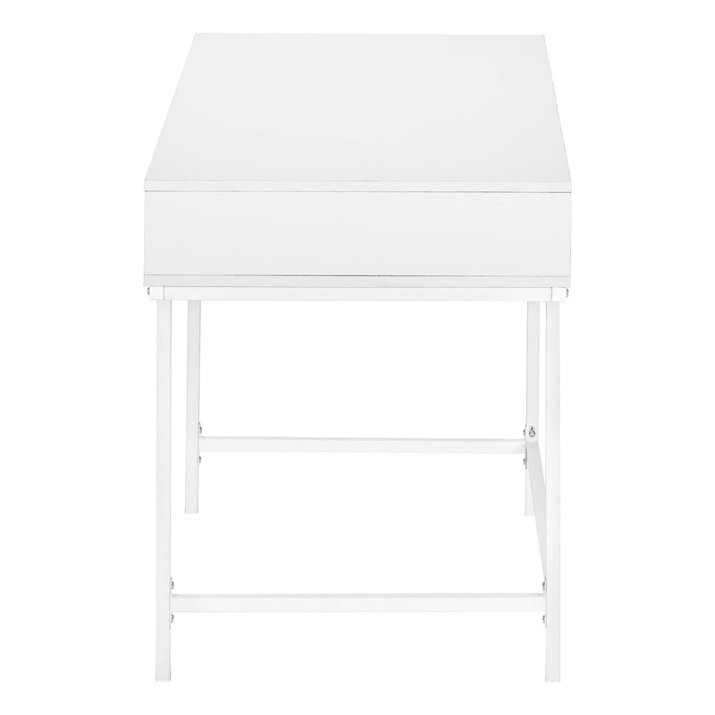 Computer Desk For Home Office, Storage Drawers, Marble Look Contemporary & Modern