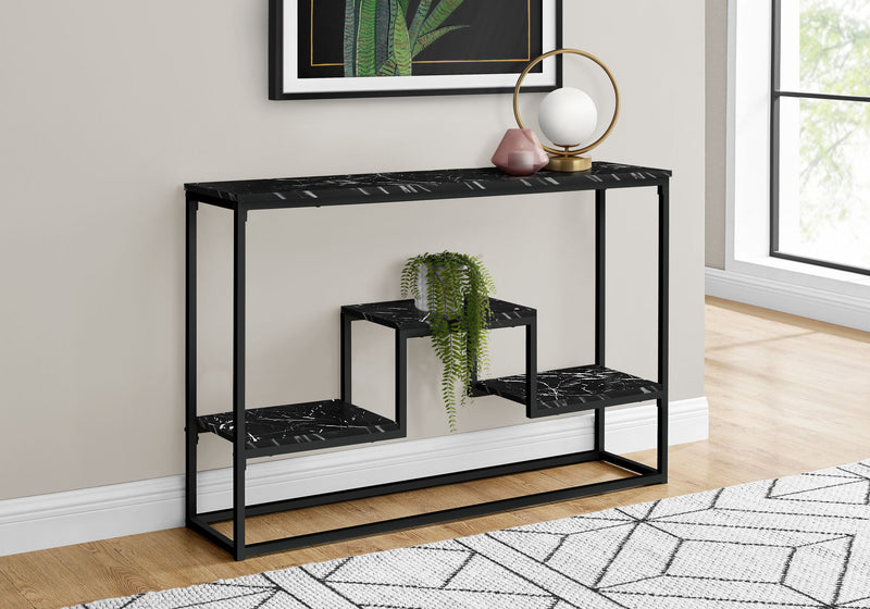 Accent Console Table For Entryway, Multi-Tier Design