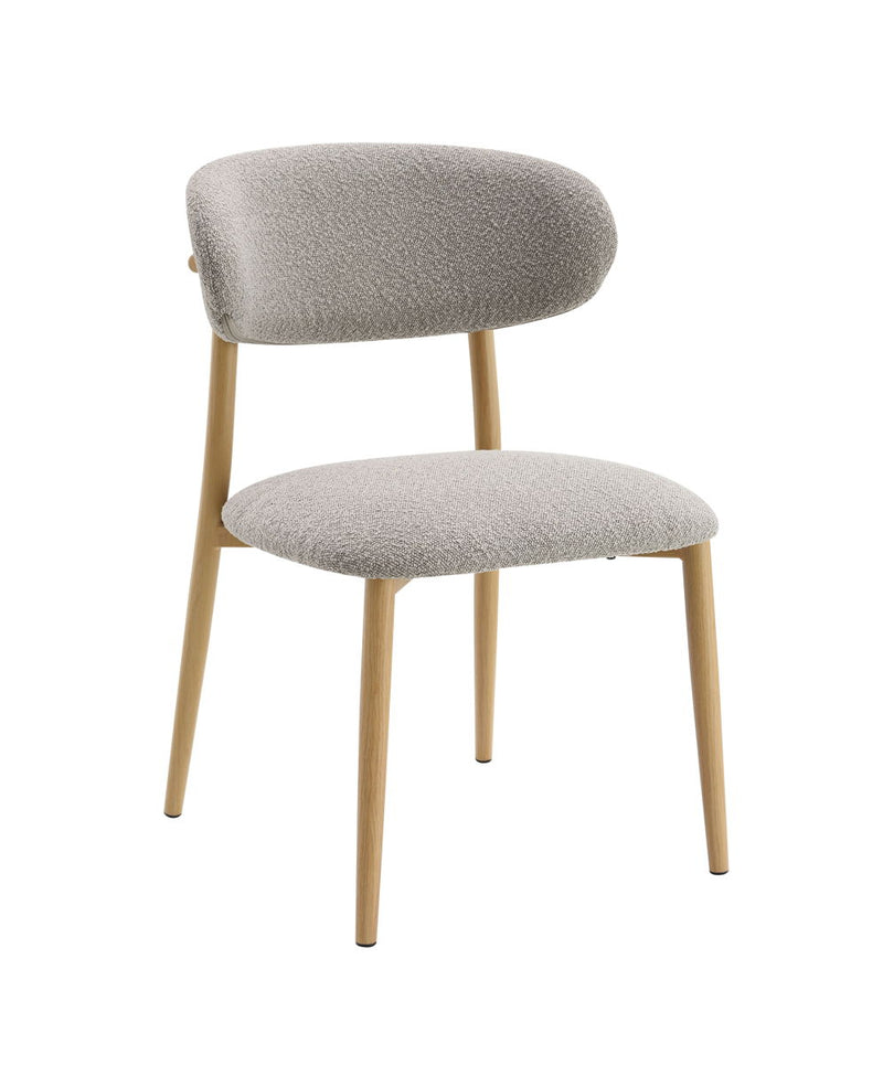 Kacey - Boucle Side Chair (Set of 2) - Gray