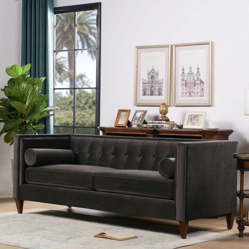 Jack - Modern Tuxedo Tufted Sofa