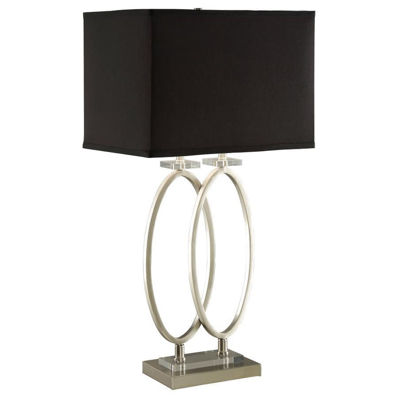 Izuku - Rectangular Shade Table Lamp - Brush Nickel - Atlantic Fine Furniture Inc