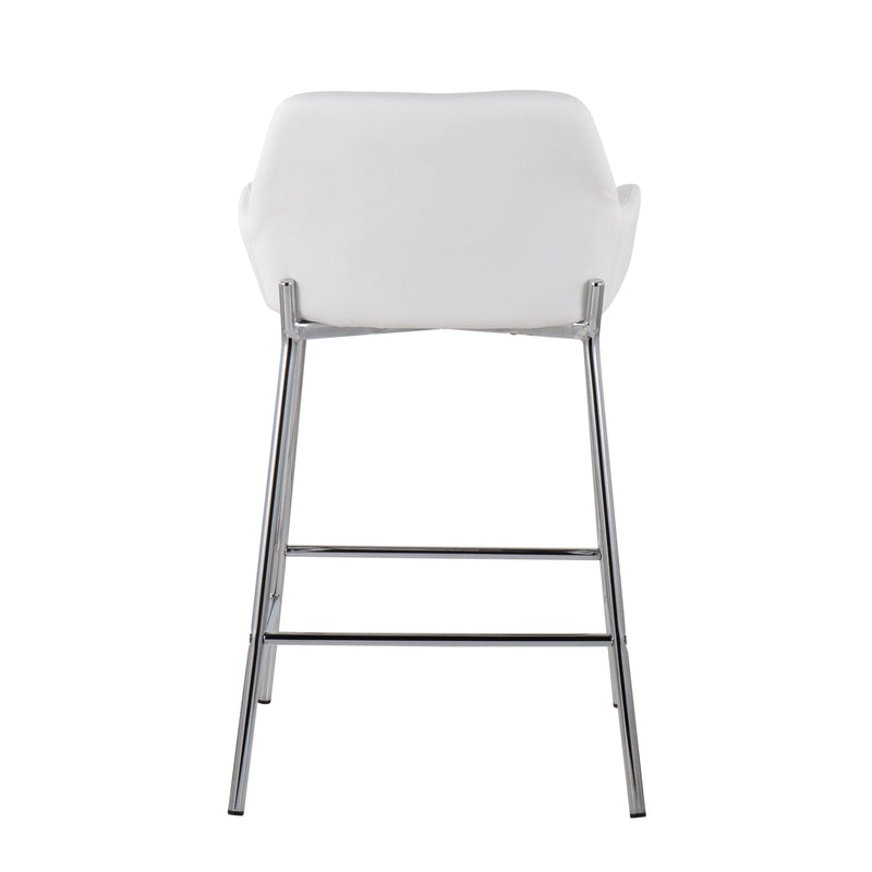 Daniella - Stylish Contemporary Fixed Height Counter Stool (Set of 2)