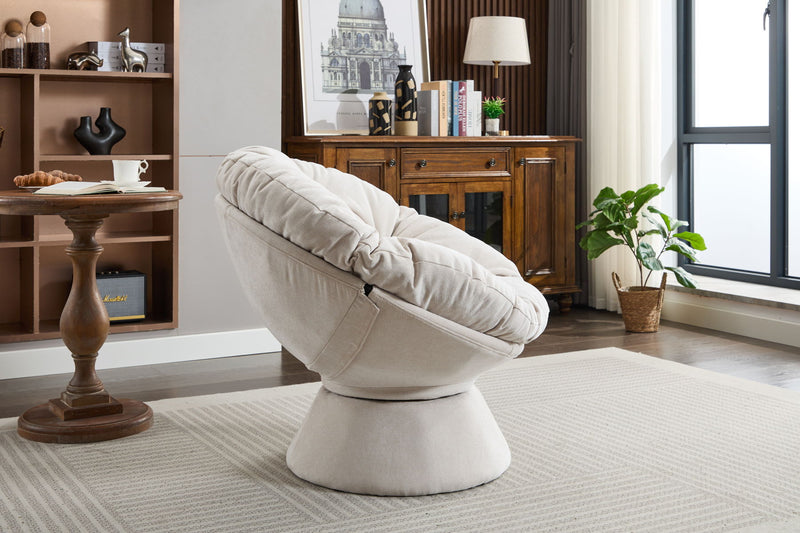 Oversized Swivel Accent Chair, 360 Swivel Barrel Chair, Papasan Chair For Living Room Bedroom