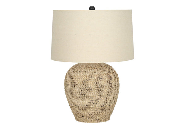 Lighting, Table Lamp, Rattan, Resin, Transitional - Beige