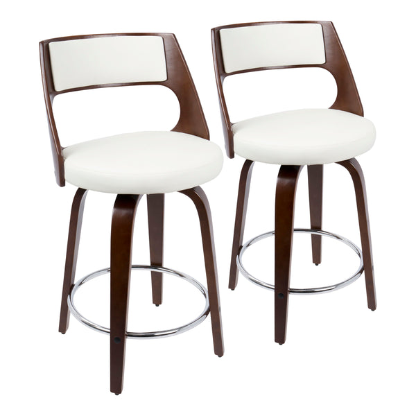 Cecina - Mid Century Modern Counter Stool With Swivel (Set of 2)