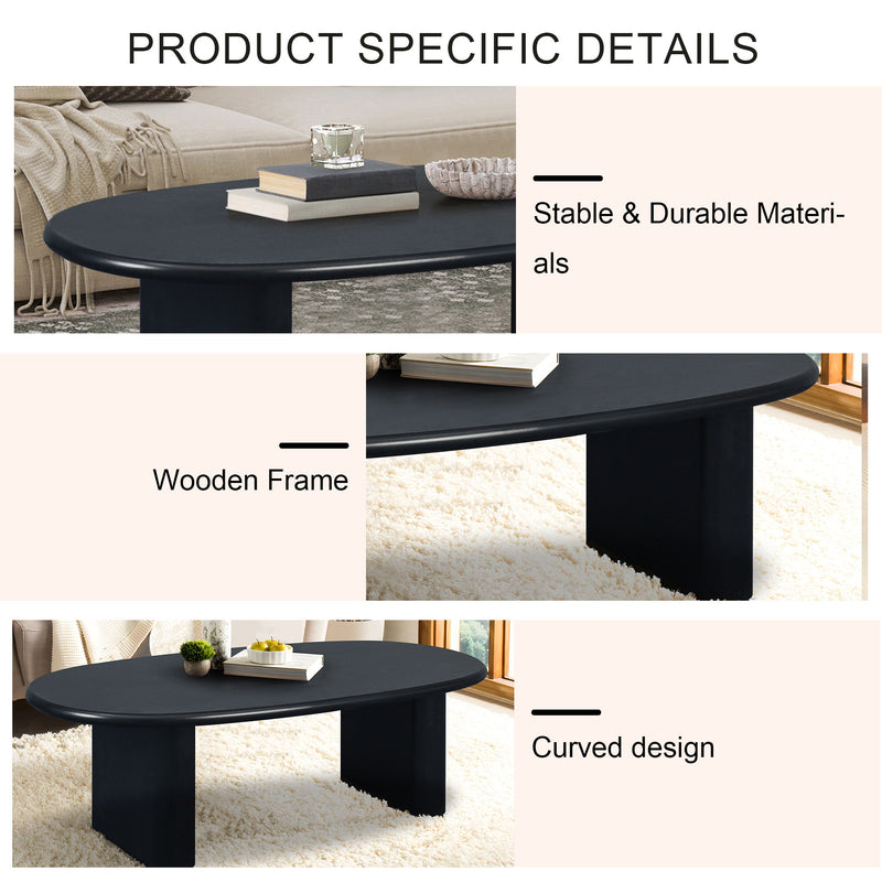 Tapered Tabletop Coffee Table - Antique Black