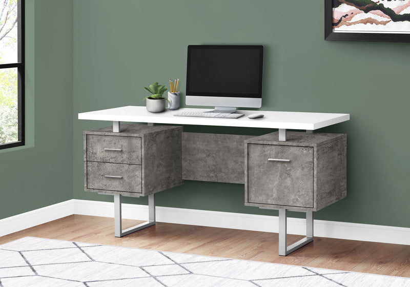 Computer Desk For Home Office, Laptop, Left, Right Set - Up, Storage Drawers, Contemporary & Modern