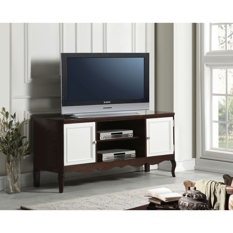 Mathias - TV Stand - Walnut & White