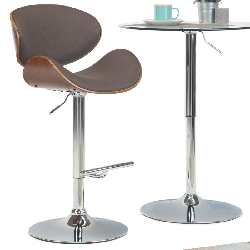 Marana - Multifunctional Handcrafted Bentwood Adjustable Swivel Bar Stool