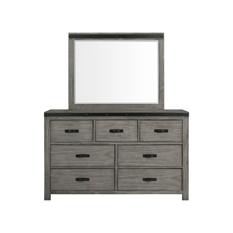 Wade - 7 Drawer Dresser & Mirror Set - Black