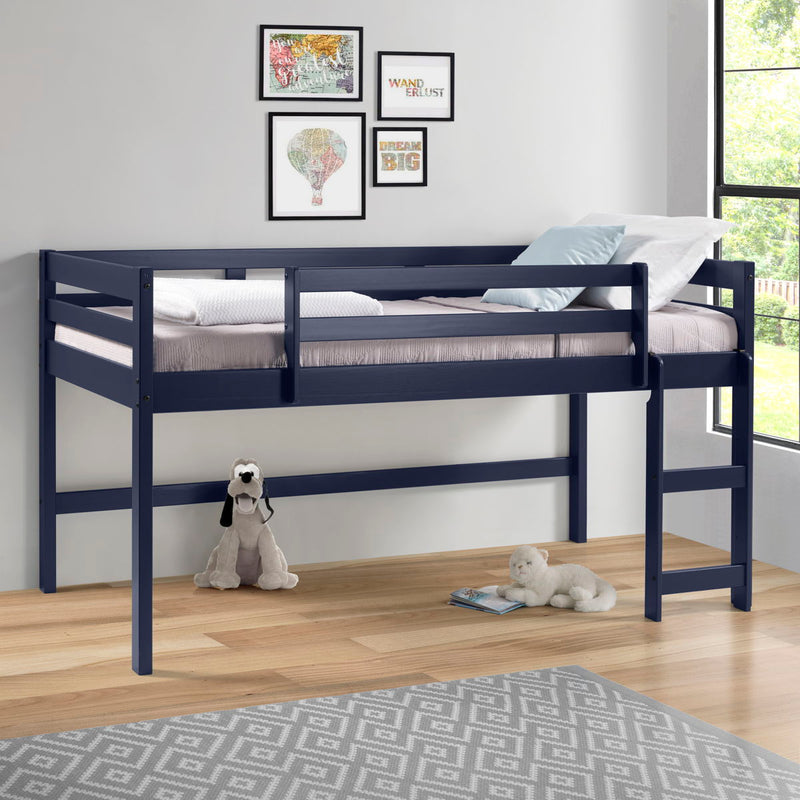 Lara - Twin Loft Bed - Navy Blue