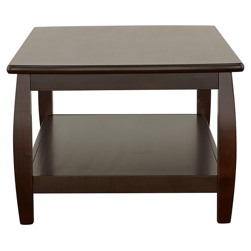 Dixon - 1-Shelf Rectangular Wood Coffee Table Espresso - Cappuccino