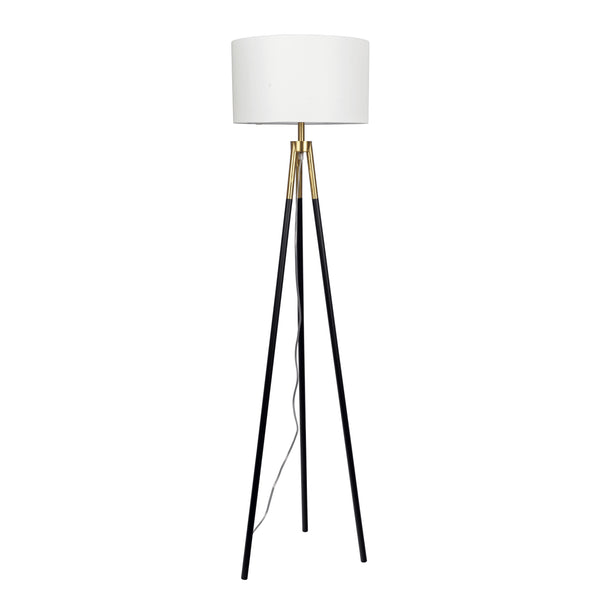 Sway - Floor Lamp With On / Off Switch Triple Legs Shade - Black / Gold / White