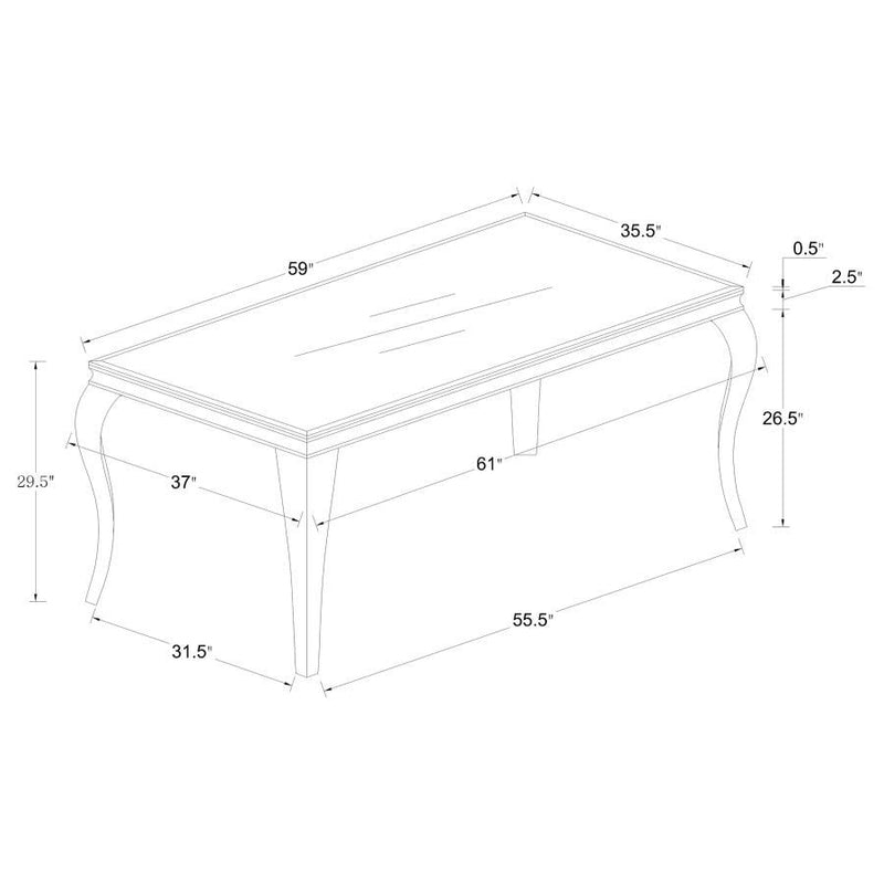 Carone - Rectangular Glass Dining Set