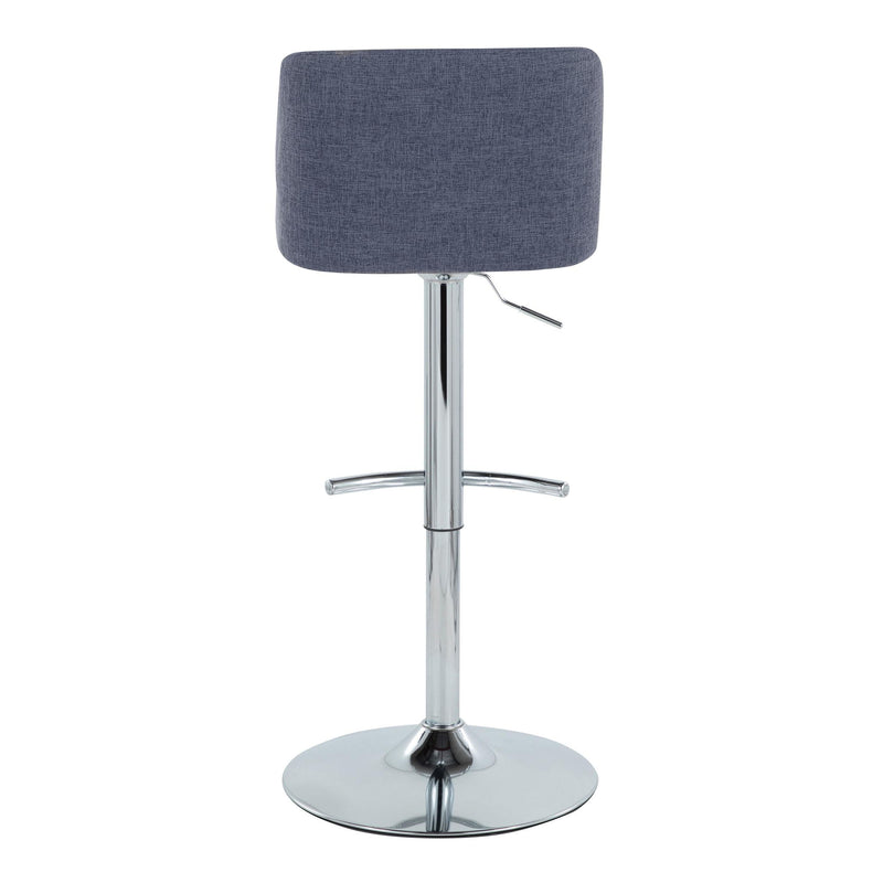 Toriano - Contemporary Adjustable Barstool With Swivel & Rounded T Footrest (Set of 2)