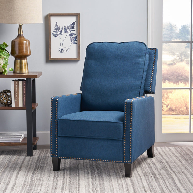 Wide - Standard Recliner Manual - Navy Blue