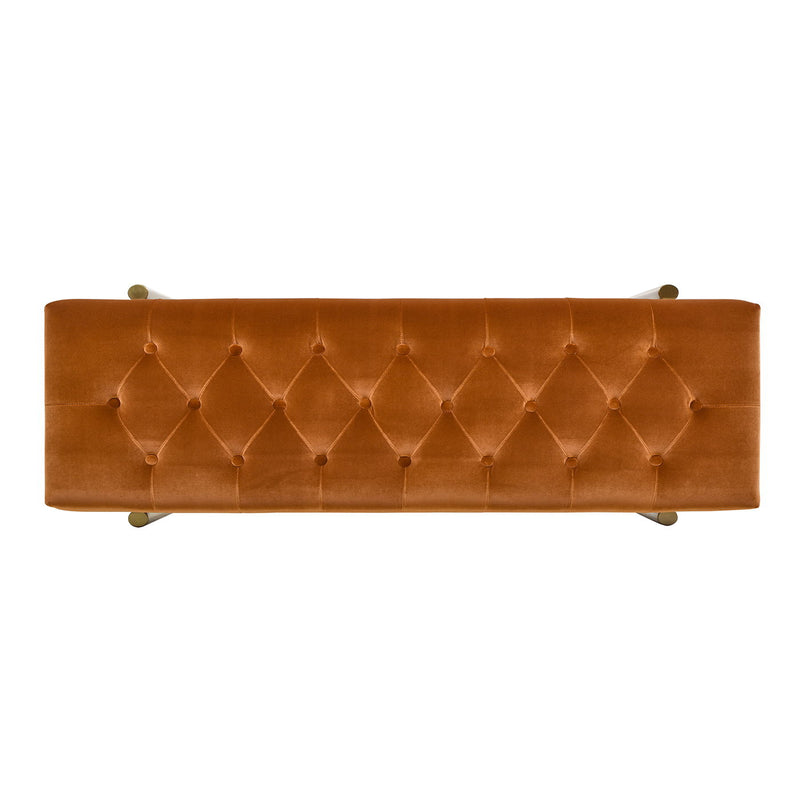 Aria - Upholstered Gold Accent Bench