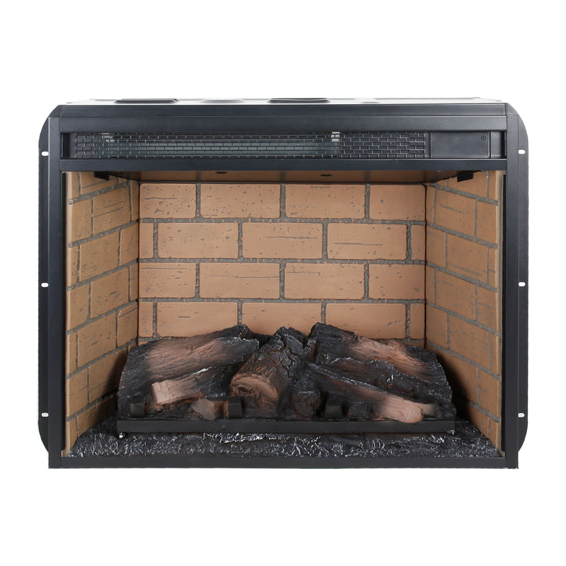 Infrared Quartz Heater Fireplace Insert -Woodlog Version With Brick