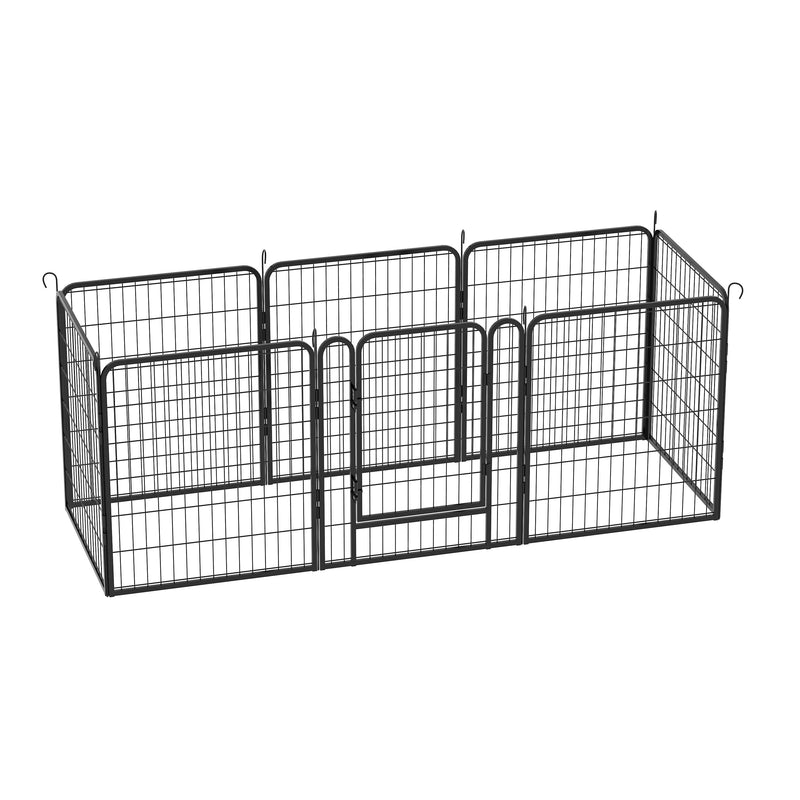 Heavy Duty Metal Playpen With Door, Dog Fence Pet Exercise Pen For Outdoor, Indoor