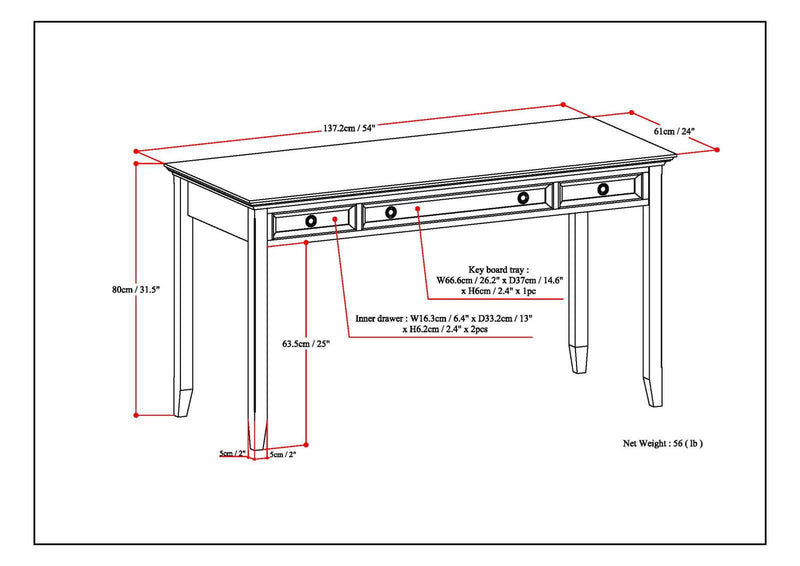 Amherst - Desk - Hickory Brown