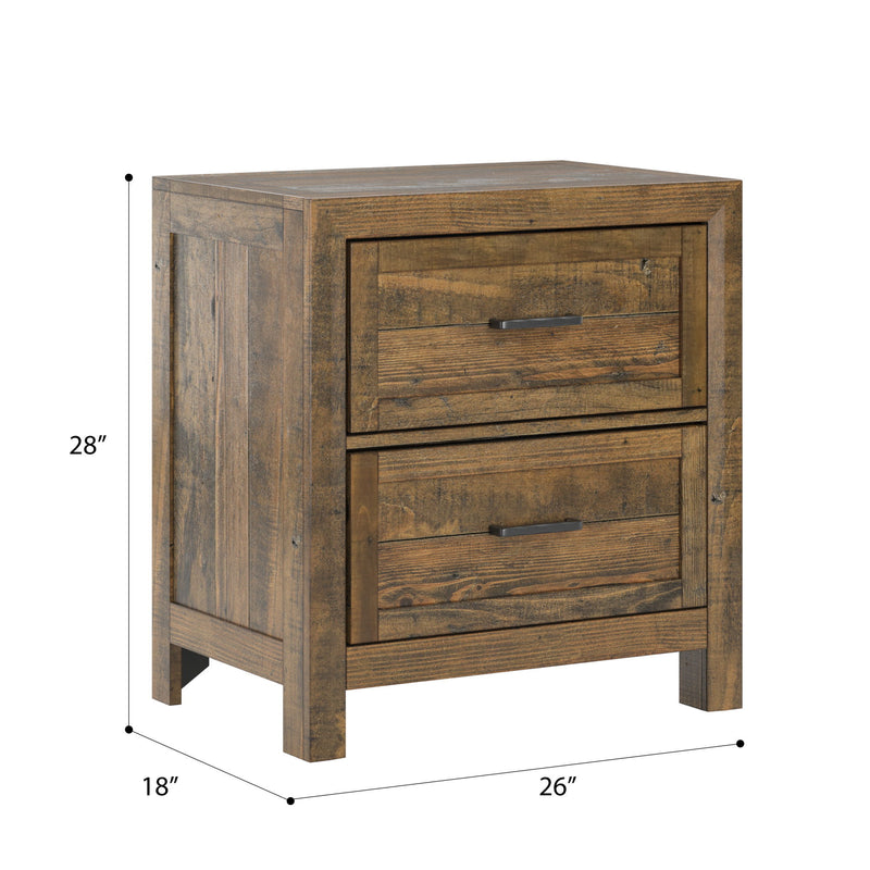 Lisque - 2 Drawer Nightstand - Brown