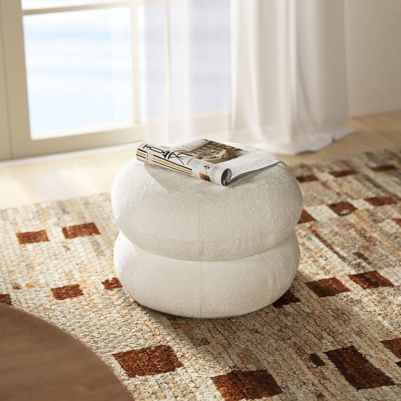 Nest - Low Round Upholstered Ottoman