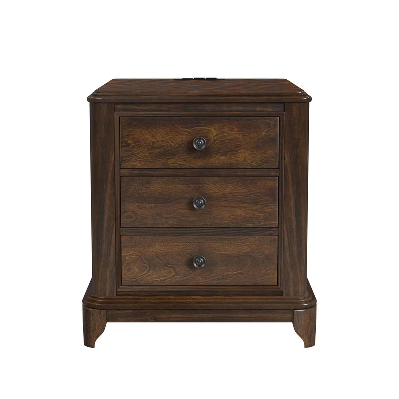 Phillipe - 2-Drawer Cabinet With USB - Cherry