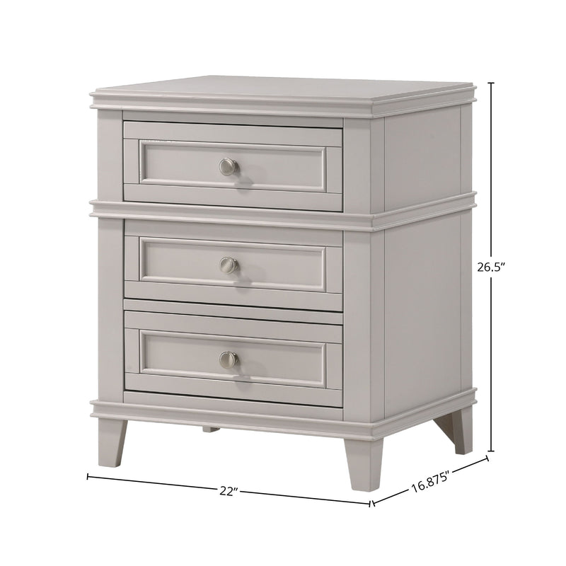 3 Drawer Nightstand With USB