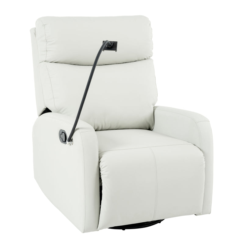 Rocking Recliner Chair, 360 Degree Swivel Nursery Rocking Chair, Glider Chair, Modern Small Rocking Swivel Recliner Chair For Bedroom, Living Room Chair Home Theater Seat, Phone Holder