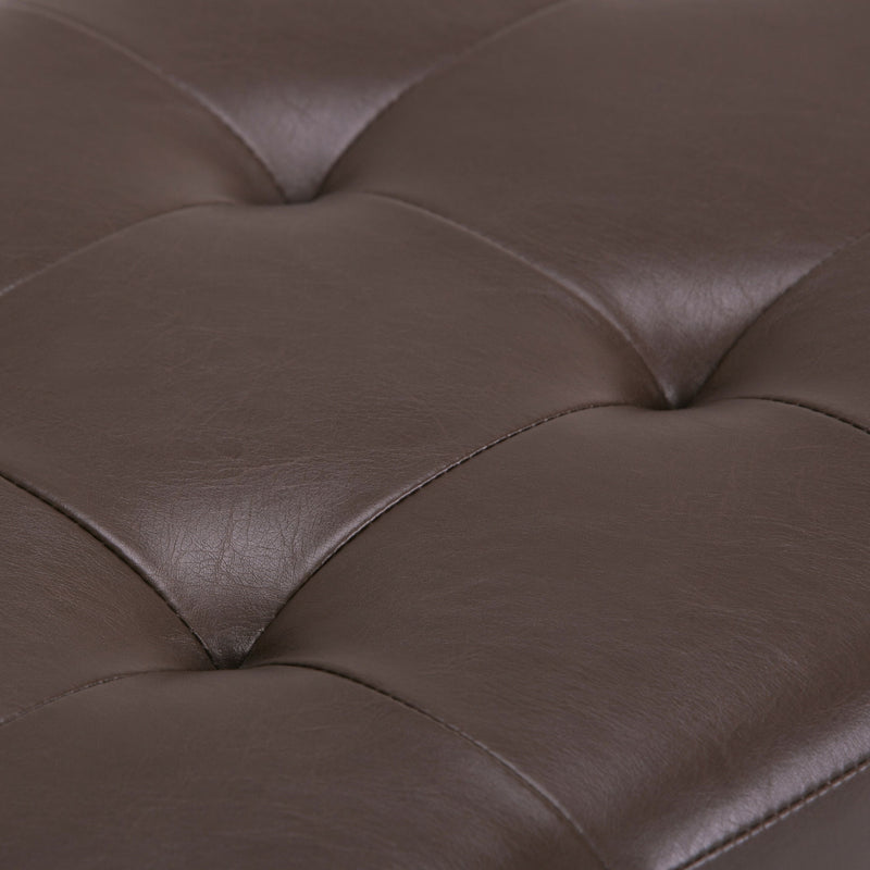 Cosmopolitan - Storage Ottoman - Chocolate Brown