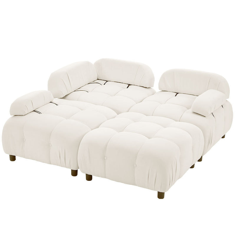 U_STYLE Upholstery Modular Convertible Sectional Sofa, L Shaped Couch with Reversible Chaise