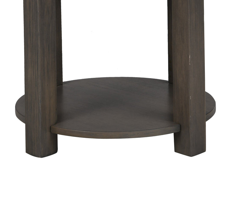 Jonah - MDF End Table With USB Ports - Light Brown