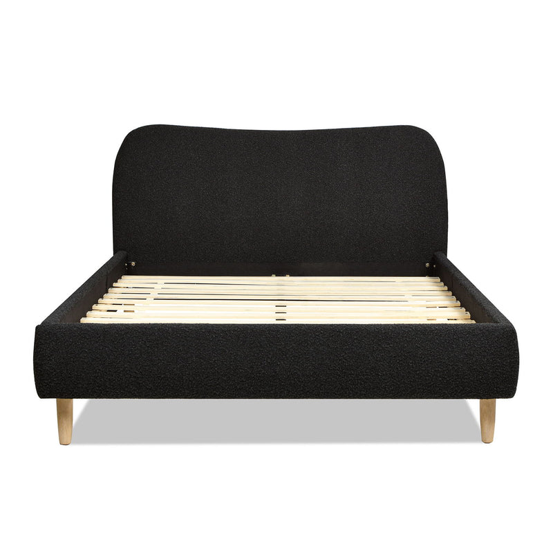 Roman - Curved Headboard Upholstered Platform Bed