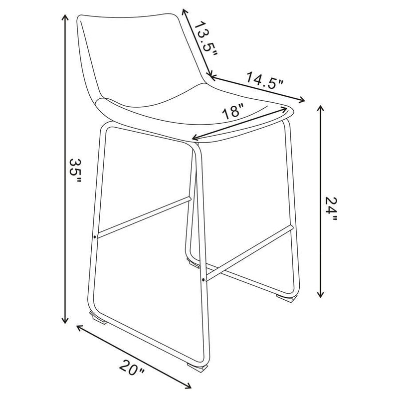 Michelle - Upholstered Armless Chair (Set of 2)