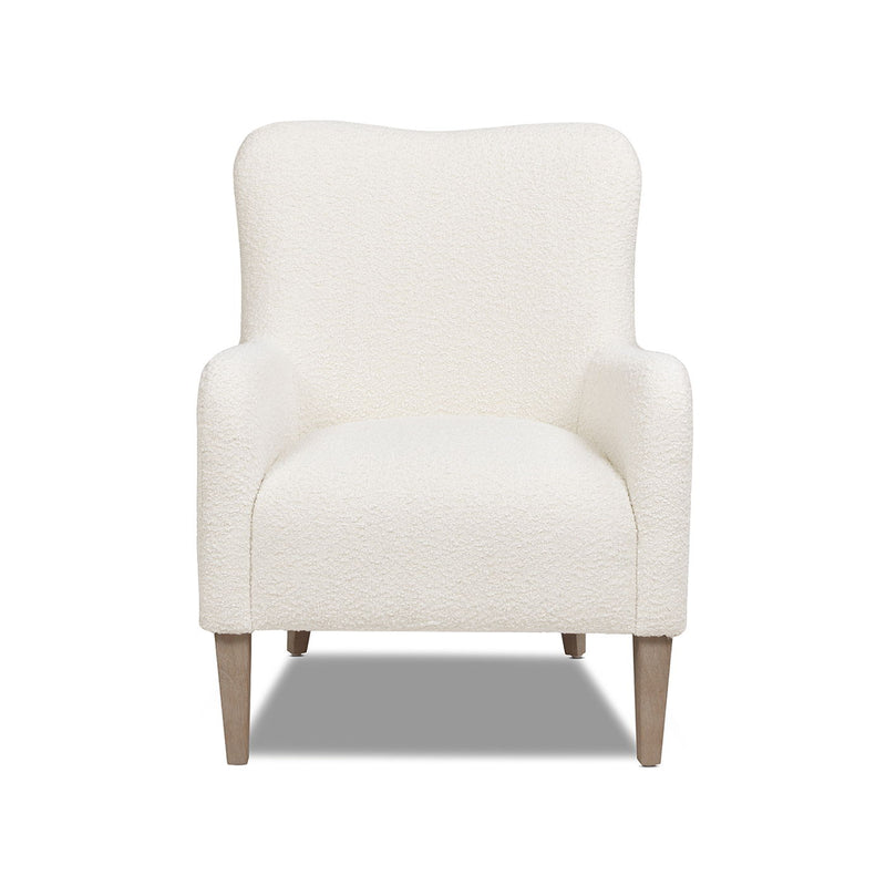 Nimbus - Curved Accent Chair - Ivory White