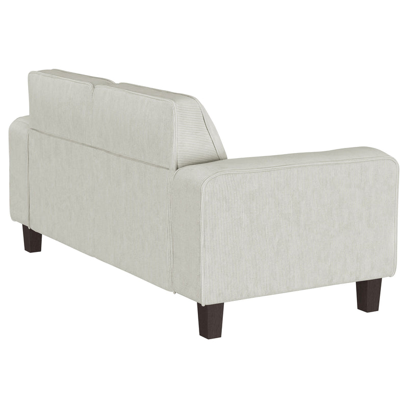 Deerhurst - Upholstered Track Arm Tufted Loveseat - Greige