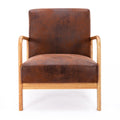 Classic Mid-Century Modern Accent Chairs, Open Framed Armchair With Cushioning