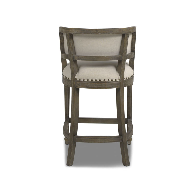 Paris - Farmhouse Counter Height Bar Stool With Backrest