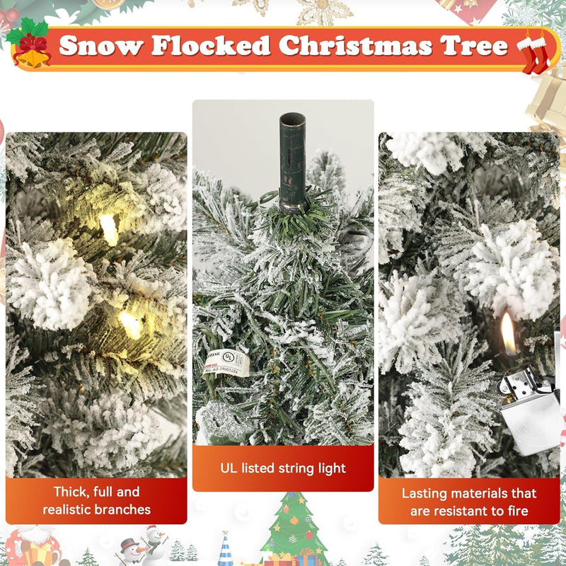 Christmas Trees With Warm White Lights Ideal For Holiday Decorations, Includes Original Base