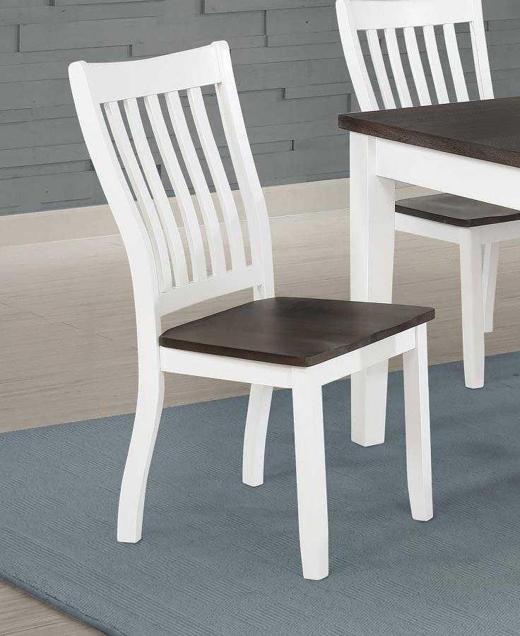 Kingman - Wood Dining Side Chair (Set of 2) - Distressed White - Atlantic Fine Furniture Inc