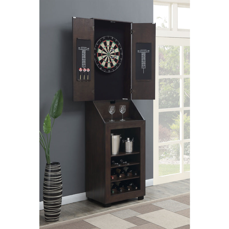 Bone - Dartboard Cabinet Ssg-120405 Cabinet With Dartboard - Dark Brown